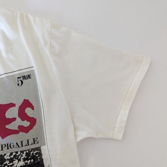 NWT Denim Junkie White Red Graphic Print Cotton T-Shirt - Picture 5 of 6